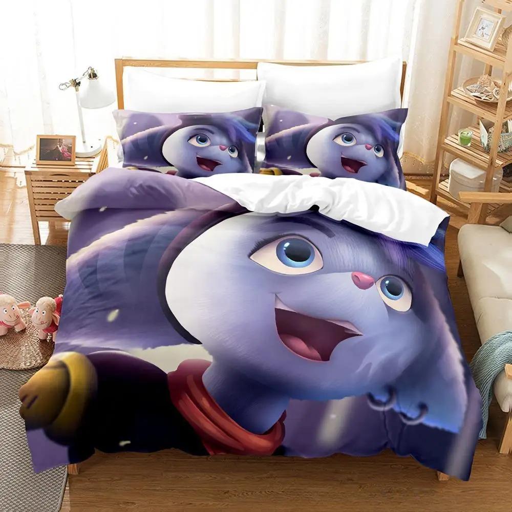 Luxury Duvet Cover and Pillowcase Digital Printing Star/moon/meteor Double Winter Quilt Cover Set Lantern Duvet Cover 1 Person