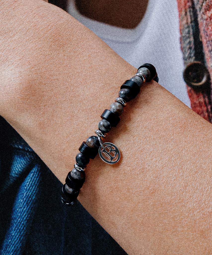Scalettoblack Wsm018 Gray Gemstone Bracelet