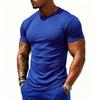 Men Breathable Quick Dry Elastic Solid Sports Fitness Casual Short Sleeve T Shirt