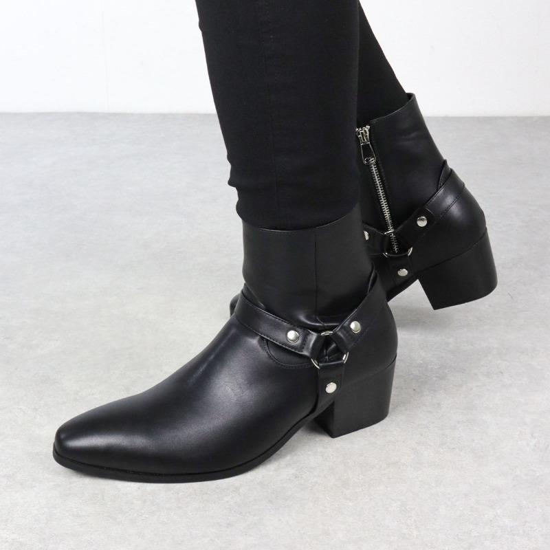 Designer Herrestøvler Klassisk Chelsea Ankelstøvel Mote Høyhælte Business Dress Støvler for Menn Høy Kvalitet Ekte Skinn Støvel