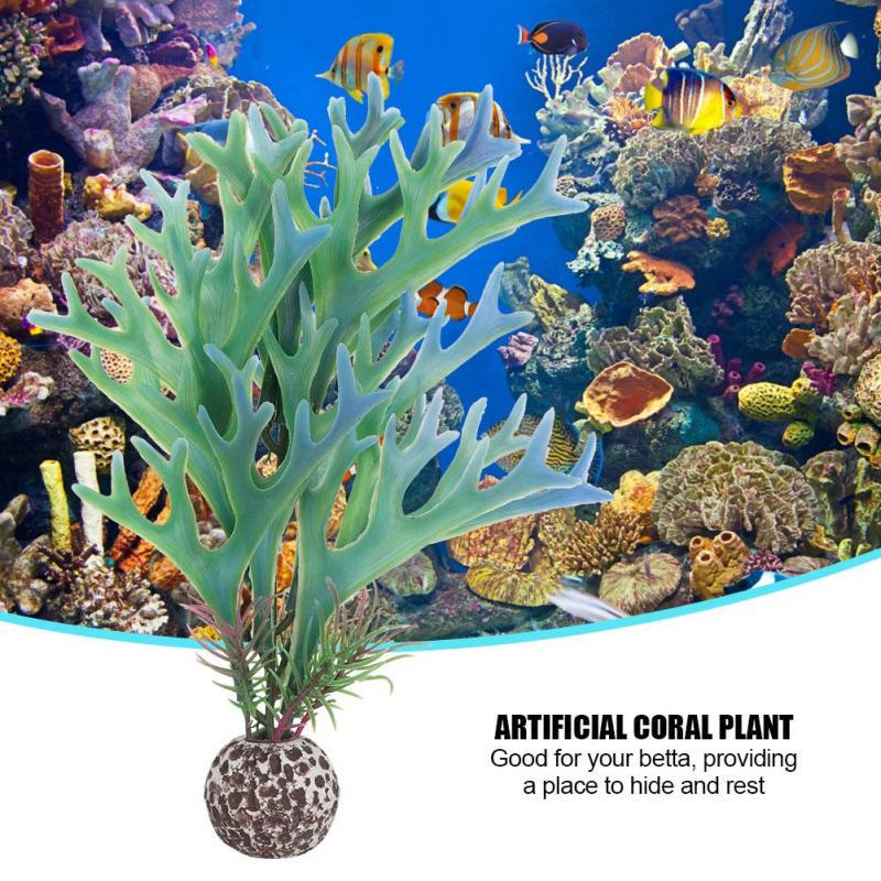Coral Plant Ornament Vivid Artificial For Aquarium Underwater Fish