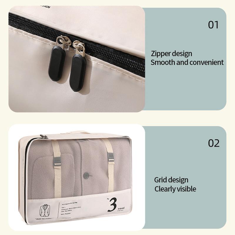 7Pcs/Set Travel Storage Bag Organizer Makeup Bags Sort Luggage Clothing Underwear Shoes Storage Bags Mesh Breathable Organizers
