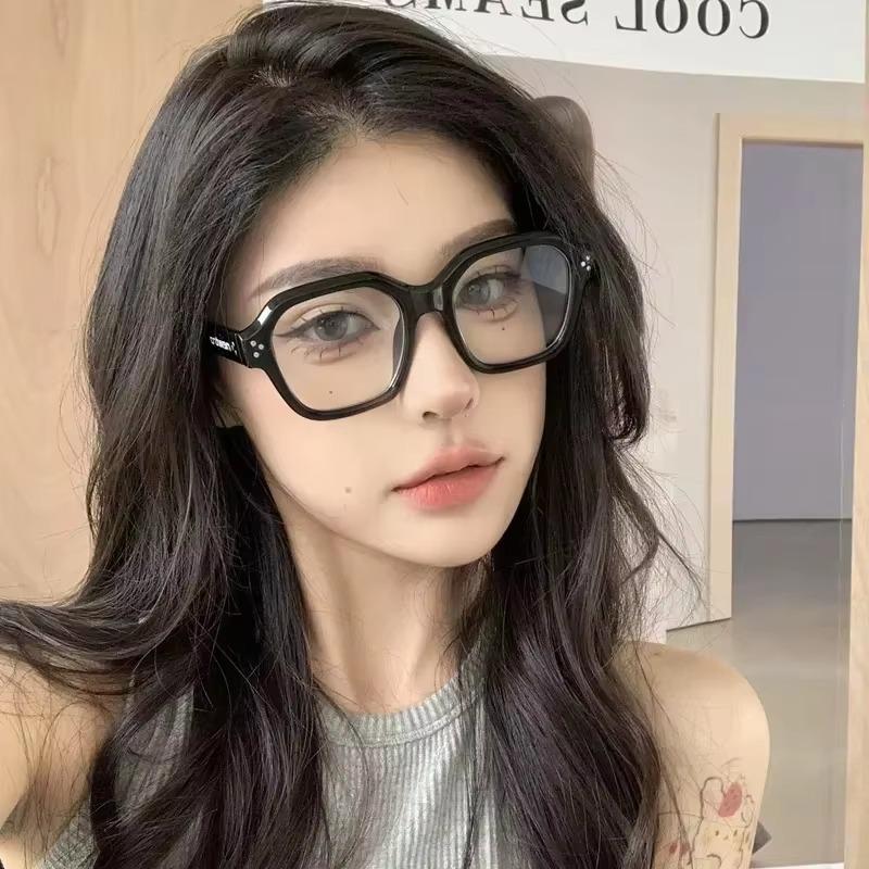 1/2pcs Retro Oversized Anti Blue Light Computer Glasses Frame Women Men Trendy Fashionable Eyeglasses Classic Spectacles Ouclos