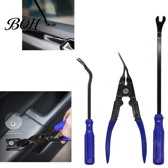 Vehicle Buckle Removal Kit 19Pcs Trim Tool Set with Pick & Clip Tool, Sticker Scraper, Automotive Plastic Car Audio Installation Tools Pry for