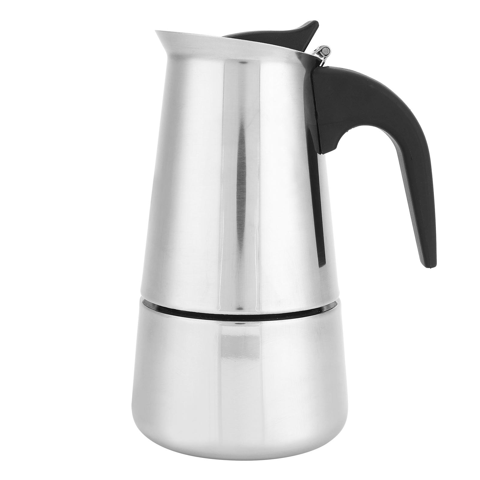 

200ml Portable Coffee Maker Moka Pot Stainless Steel Coffee Kettle Pot for Home Kitchen Supplies