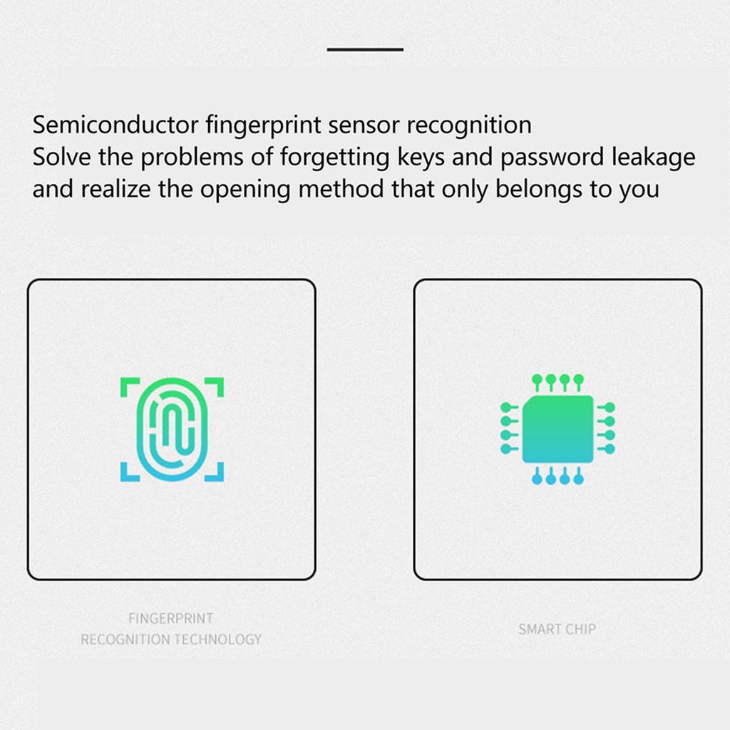 Fingerprint Padlock 0.5S Unlock Waterproof Hold 10 Fingerprints USB Interface Thumbprint Padlock with 3 Color Light for Luggage