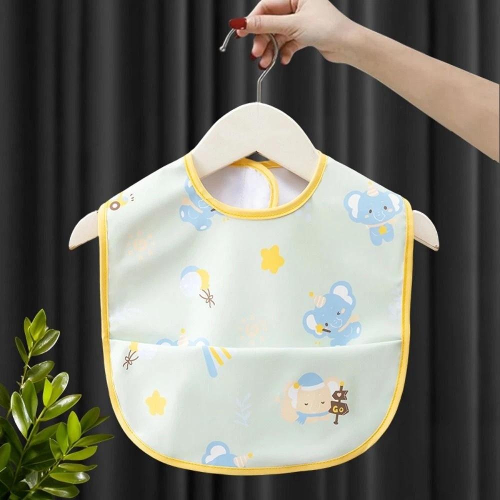 Cartoon Toddlers Feeding Apron Waterproof Baby Apron Practical Baby Feeding Bib  Baby Accessories