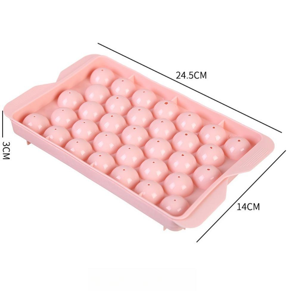 

33 Cells Circle Hockey PP Mold Frozen Whiskey Ball Popsicle Ice Cube Tray Box Lollipop Making Gifts Kitchen Tools Accessories 1PC рожевий
