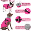 AOFITEE Dog Jacket with Harness Built in, Waterproof Dog Coat for Small Dogs, Warm Fleece Pet Puffer Vest with Zipper on Back & Furry Collar,