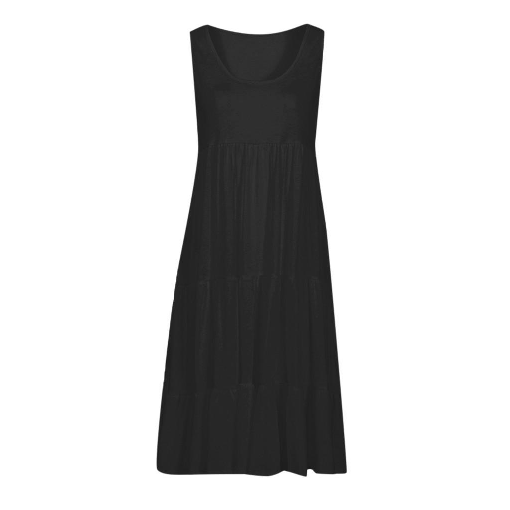 Womens Holiday Summer Sleeveless Party Beach Dress