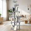 Cat Tree Play Tower for Cats, 8 Scratching Posts, 4 Platforms, 2 Niches, Ladder and 3 Play Balls, Total Height 192 Cm