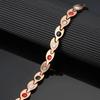 Gold Plated Stainless Steel Energy Magnet Bracelet, Detachable Radiation Resistant Four In One Couple Magnetic Therapy Bracelet
