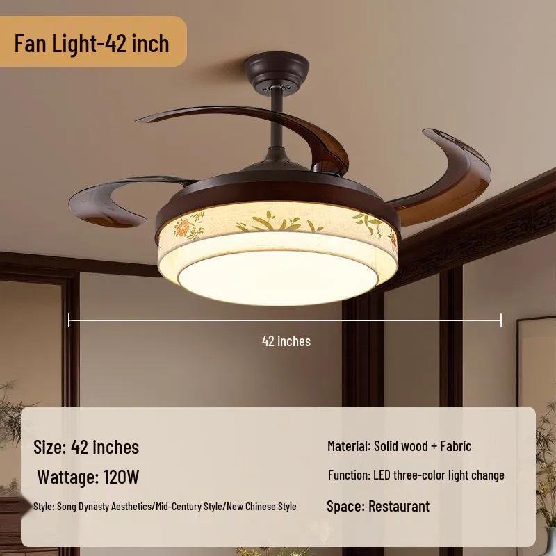 Song Dynasty Aesthetic Ceiling Light - New Chinese Style for Living Room, Bedroom & Study