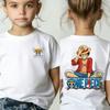 One Piece Japanese Anime Print Cotton TShirt Luffy Zoro Childrens Casual Short Sleeve Tee Kids Luffy Tshirt Family Clothing