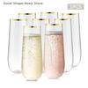 Plastic Champagne Wine Cups Shatterproof PET Red Wine Tumbler Glasses Cups Reusable Transparent Fruit Juice Beer Cup
