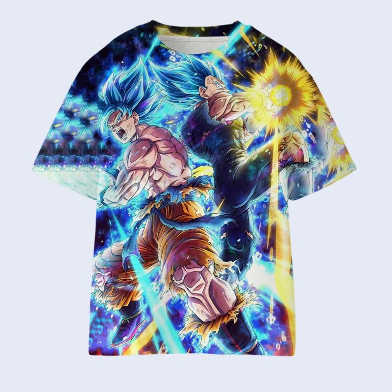 New Japanese Dragon Ball Anime Merch T-Shirt Trendy Y2K Style Design Unisex & Kids Loose Fit Short Sleeves for Summer