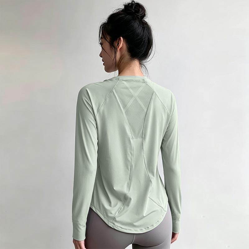 Women's High-End Short-Sleeve Sport T-Shirt & Fitness Set - Breathable, Quick-Drying Yoga and Running Wear