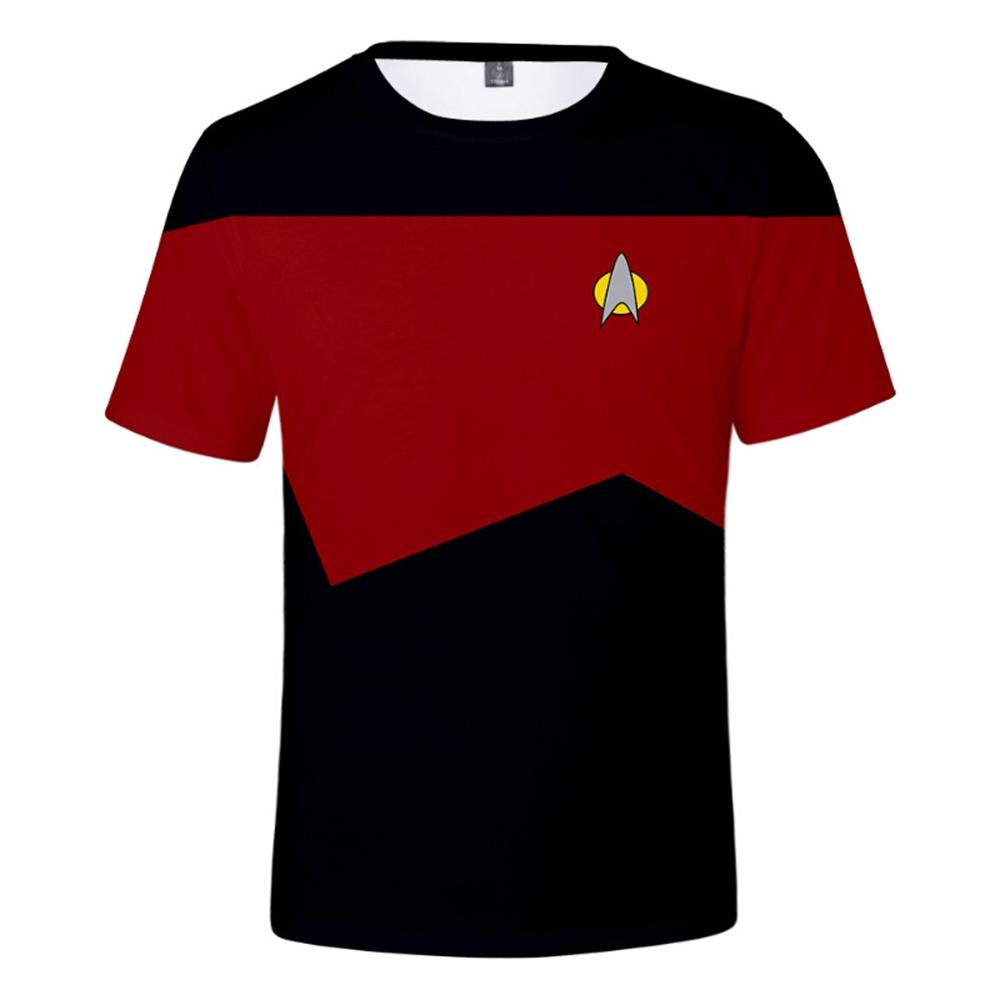 T-shirt da uomo estiva girocollo con stampa 3D