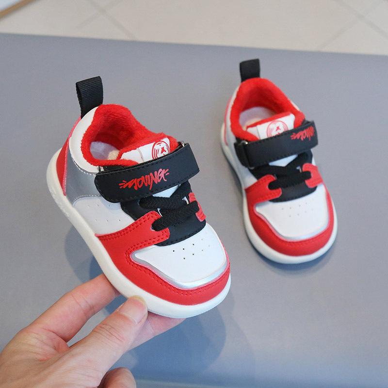 Winter Cotton Toddler Shoes For Baby Boys Girls Casual Sneakers Thick Warm Anti-slippery First Step Footwear For Kids