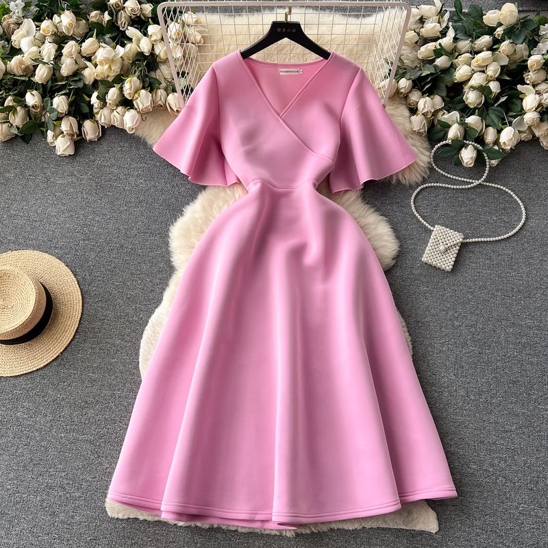 

Entry Lux Elegant Banquet Party Slim Looking Dress Gown Pink 2XL