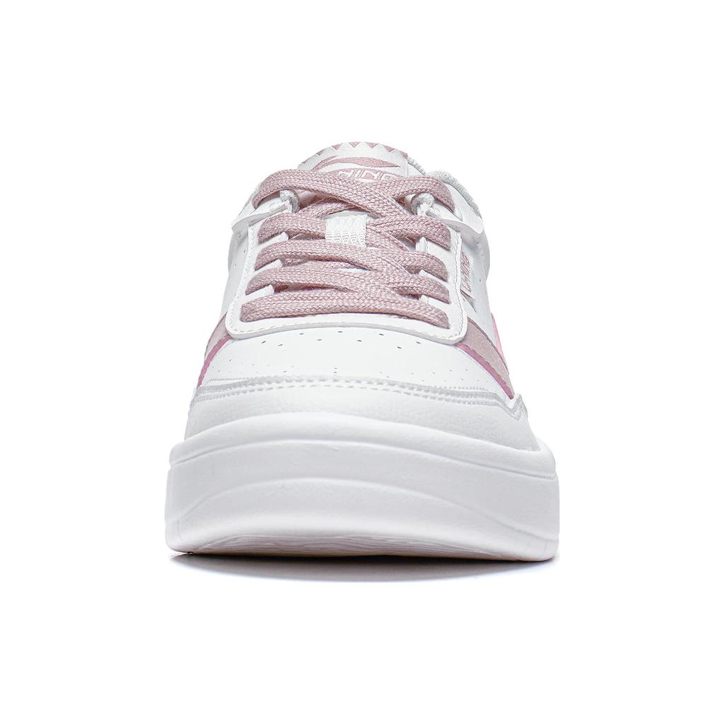 New LiNing Relaxing Anti Slip Wear Resistant Low Top Skateboard Shoes Women's White Pink AGCT402-3