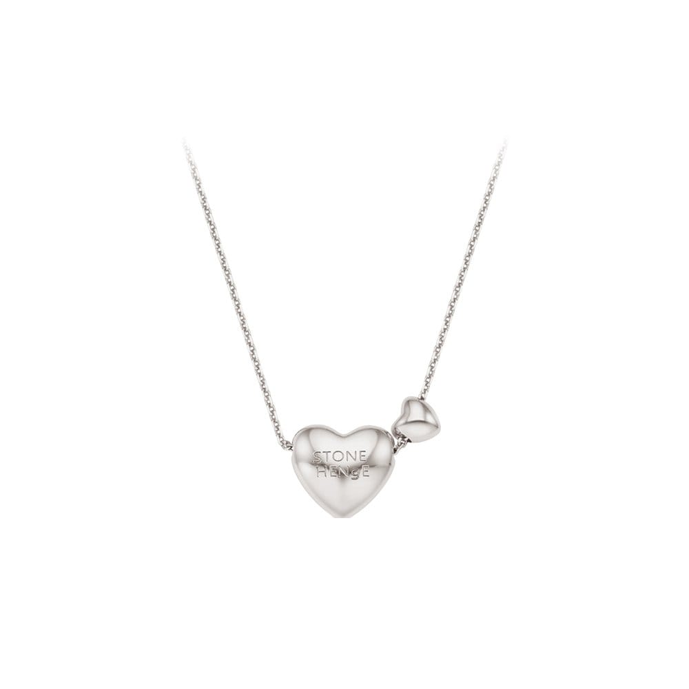 

[Stonehenge]] Silver Heart Long Necklace Sc25A31J