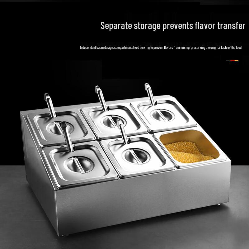 Stainless Steel 1/6 Size 4-Compartment Portion Pan Rack