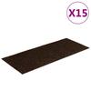 Self Adhesive Stair Treads 15 Pcs 60 X 25 Cm Brown Rectangular