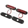 2pcs LED Side Marker Lights Red DC 12V-24V ABS+PC Low Power Consumption, Fully Waterproof, Shockproof Car Side Marker Lights