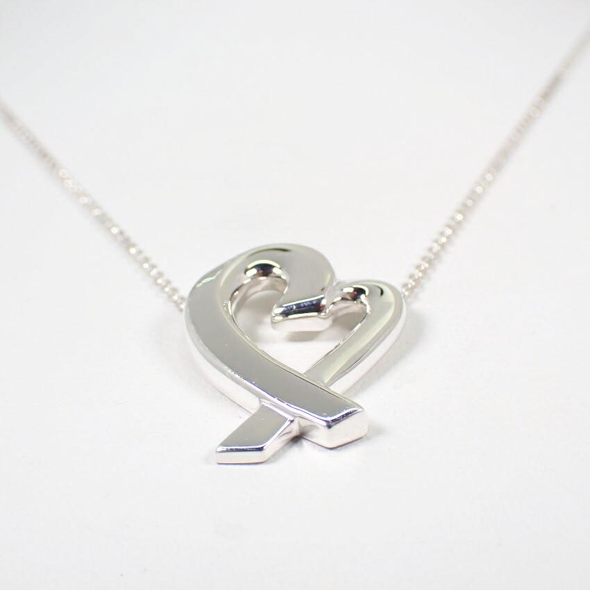 [Used] TIFFANY/Tiffany 925 Loving Heart Pendant/Necklace/j70-3