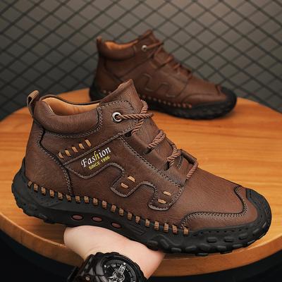 Autumn and Winter Men's Boots To Keep Warm Plush Snow Boots Casual Shoes Plus Size 39-46