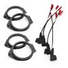2 Pair 6.5" Horn Washer Brackets Door Speaker Mount Plates with Wiring Harness