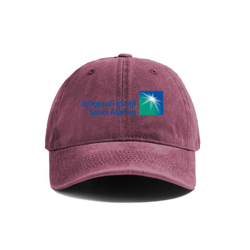 Saudi Aramco Baseball Cap Summer Distressed Dad Hats Unisex Outdoor Adjustable Cotton Caps MZ608