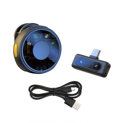 Wireless Lapel Microphone Dual Microphone Clip On Mics Plug and Play Noise Reduction Type C Receiver with Connector