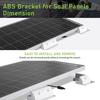 ABS Solar Panel Mounting Brackets Drill-Free Corner Bracket Support Kit for Wood Frame RV Boat Campers Caravans Hood