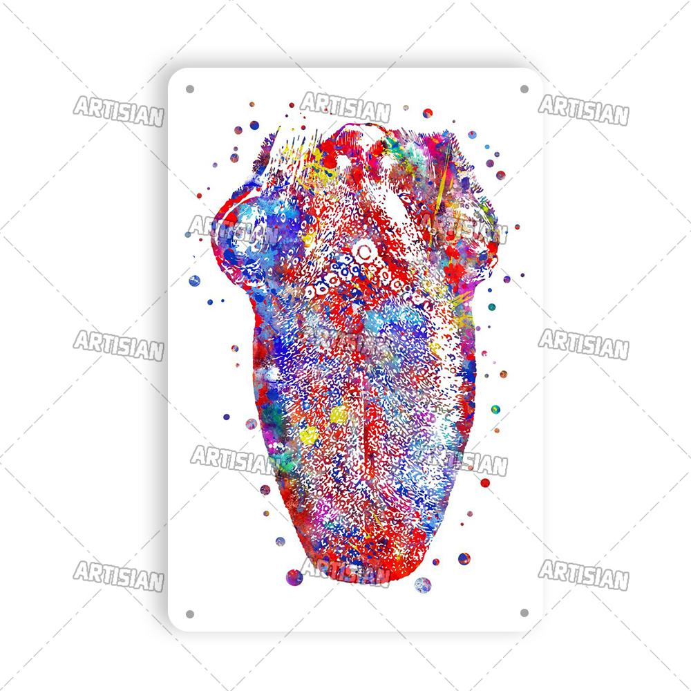 Медицинская металлическая вывеска ручной работы Больница Жестяная табличка Клиника Декоративная табличка Орган Стоматолог Анатомия Настенный декор Гараж Бар Паб Клуб 20x30cm（7.8x11.8inch）