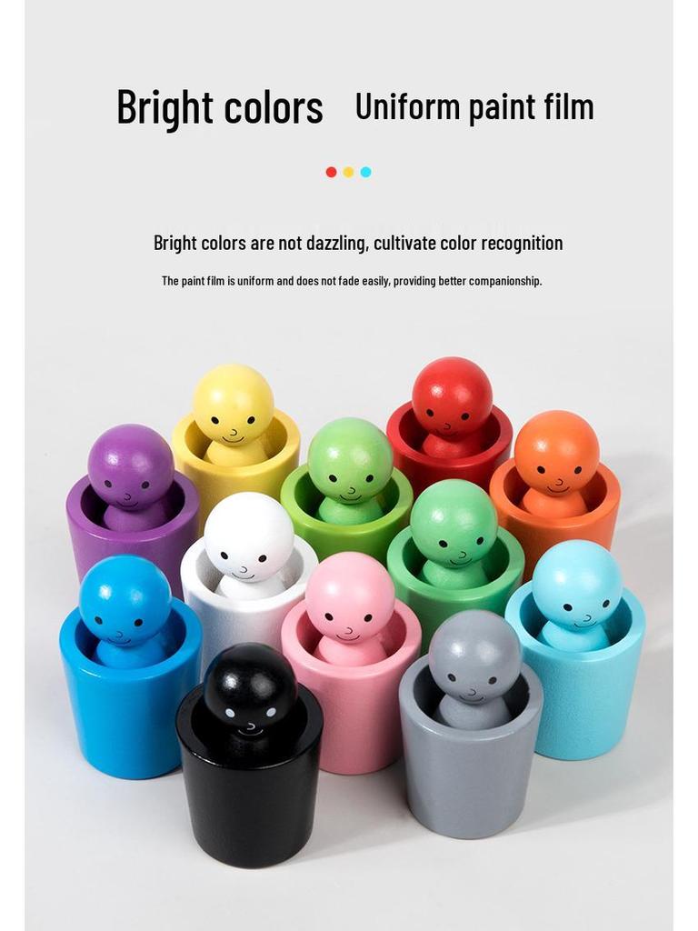 Cross-border Montessori Color Sorting Cups for Children's Concentration and Fine Motor Skills Development