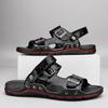 Romerske sandaler for menn svart hvitt skinn Gladiator sandaler utendørs sommer romerske sandaler for menn Peep Toe åpen tå strandsko