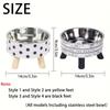 Stainless Steel Raised Pet Bowl,Cat Water and Food Dish, Spill-Proof Detachable Feeding Bowl for Small Pets Suitable for Puppies