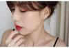 Beixi S925 Sterling Silver Rhinestone Butterfly Earrings - Women's Korean Forest Style