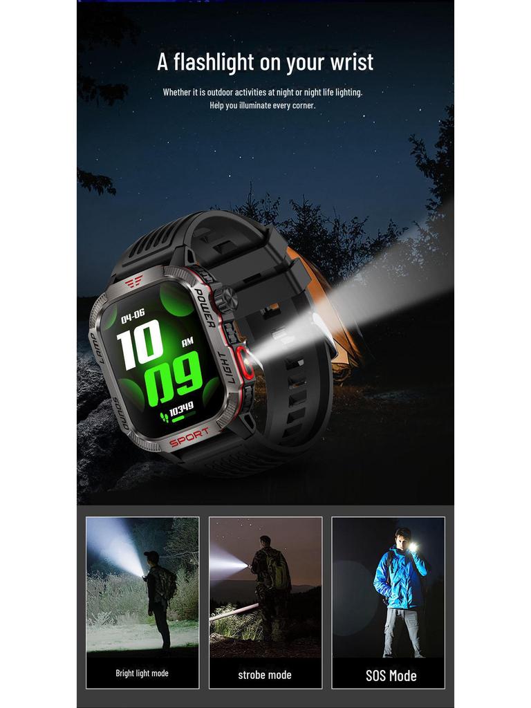 HT29 Smartklokke med LED-seddeldetektor, høydemåler for lufttrykk og Bluetooth-samtaler