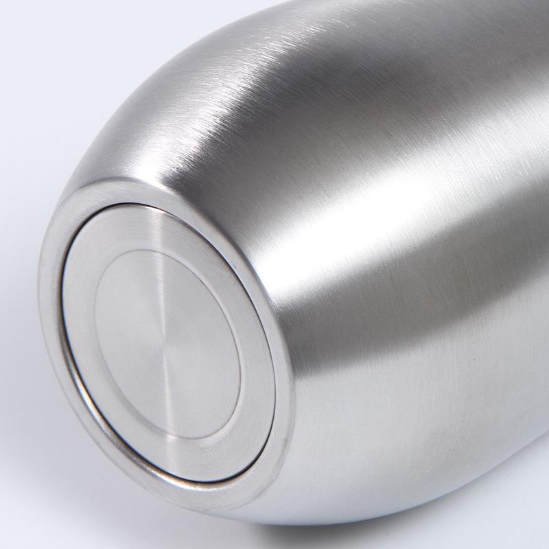 12oz Eierschalenförmiger U-förmiger Edelstahl-Vakuum-Weinbecher mit Bauchdesign