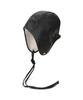 Eondeokeonteulolseutyudio Leather Fleece Reversible Earflap Winter Aviator Hat Beanie Aviator Hat / Reverse / G Leather Bk