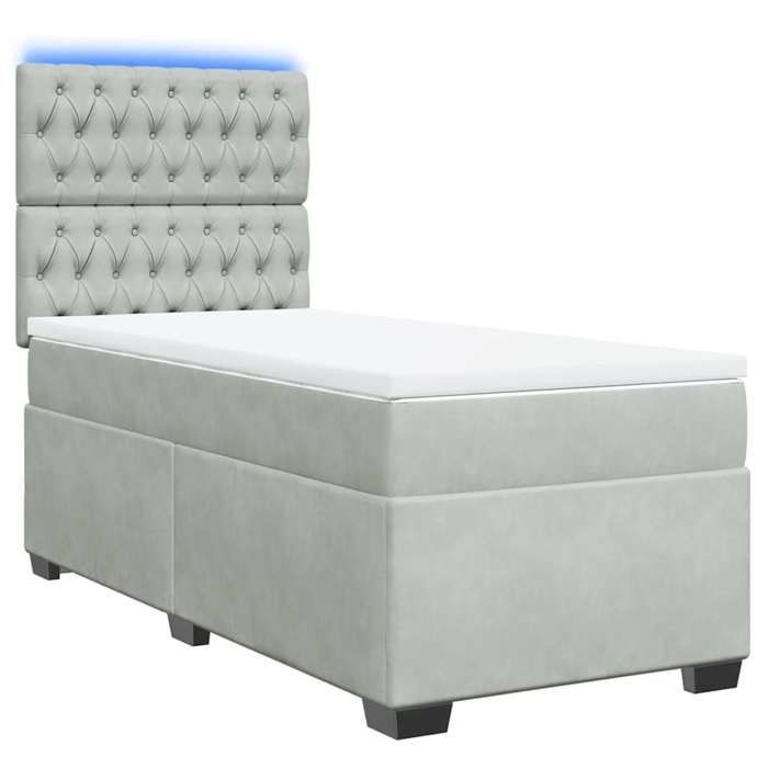 Maison Exclusive - Bettlattenrost und Matratze Hellgrau 80x200 cm Samt