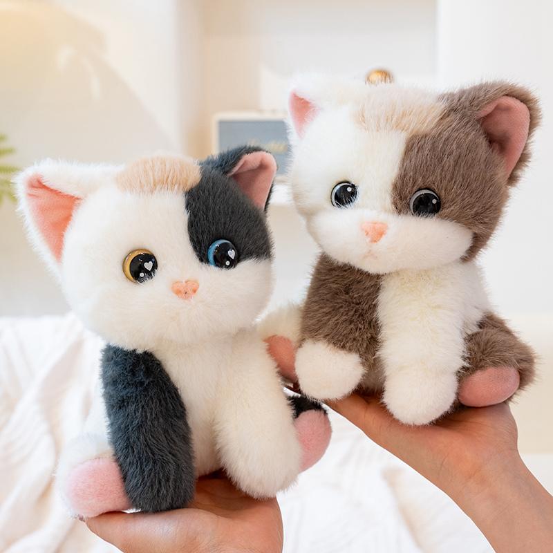 Cute Cat / Fox Plush Toys Squirrel Cartoon Animal Baby Accompany Doll Desk Ornaments Series Sweet Birthday Gift For Kids Friends