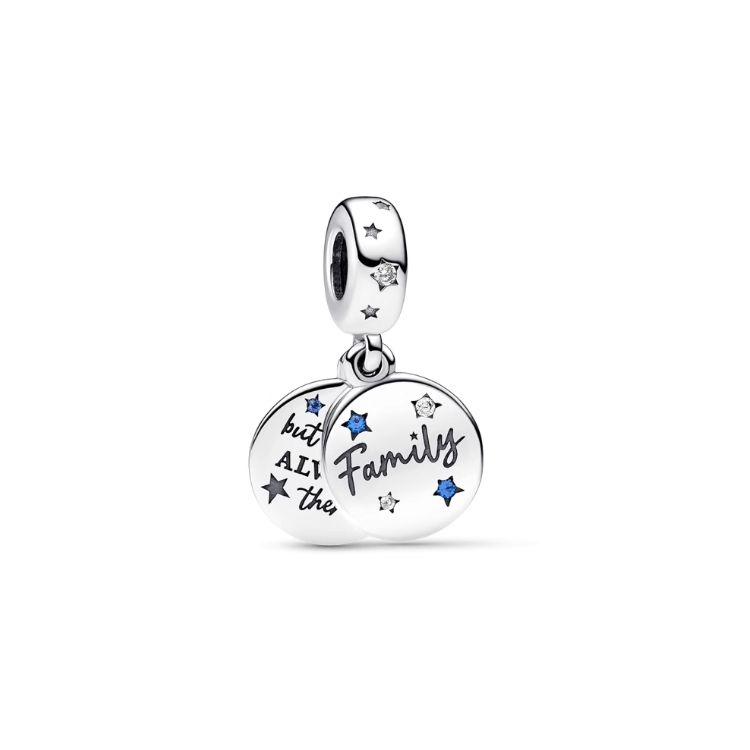Pandora Cherished Two-In-One 925 Silver Glass Cubic Zirconia Pendant Women pendant 792987C01 Box