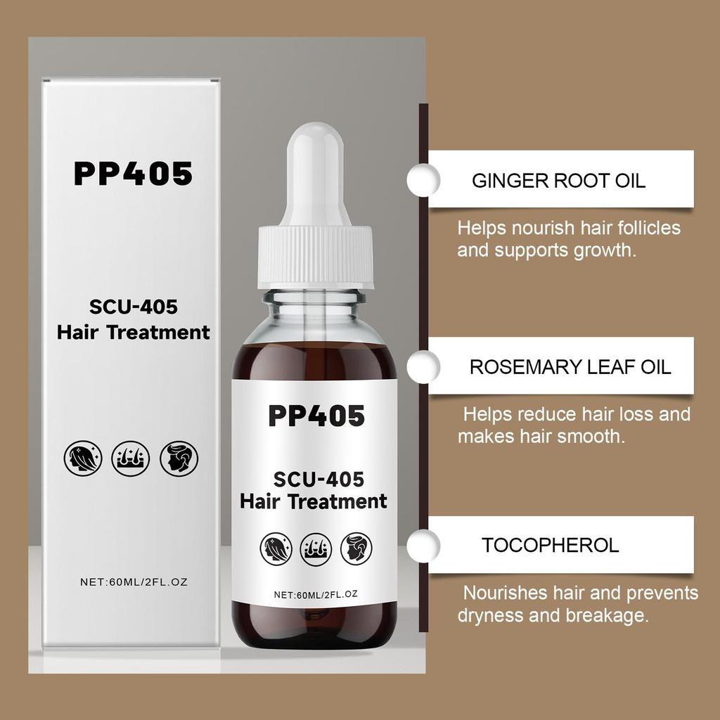 PP405 Hair Growth Oil Ginger Rosemary Oil Strengthening Hair Thickener Smooth Soft Anti Hair Loss Treatment Hair Regrowth Oil