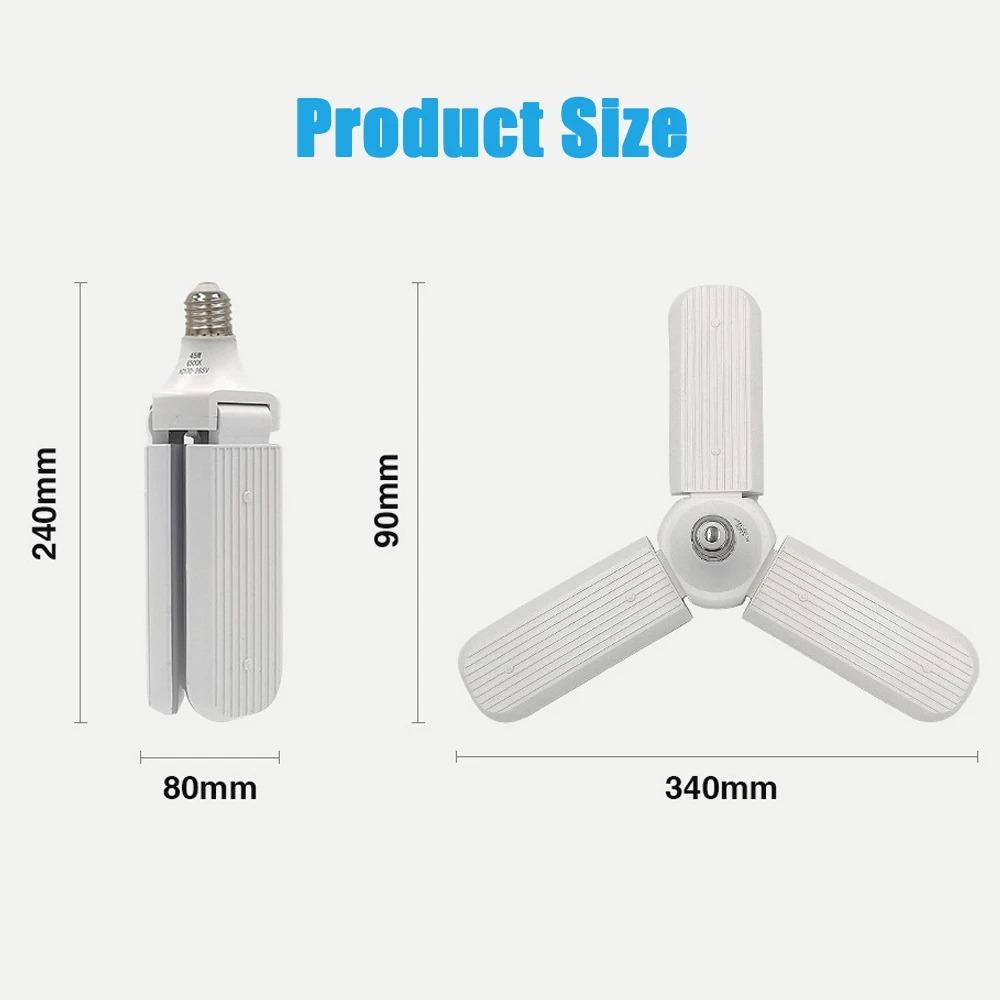 E27 LED Garage Light Deformable AC85-265V 28W 3800LM Ceiling Fixture Lights Workshop Lamp