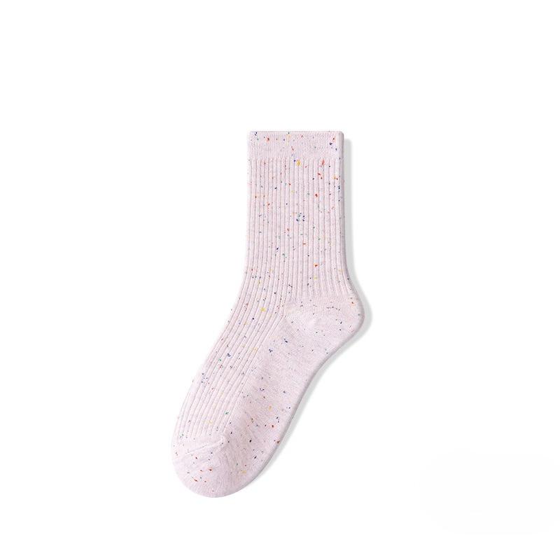 Damen Frühling und Herbst Reine Baumwolle Punktgarn Nahtlose Schlauchfrotteesocken