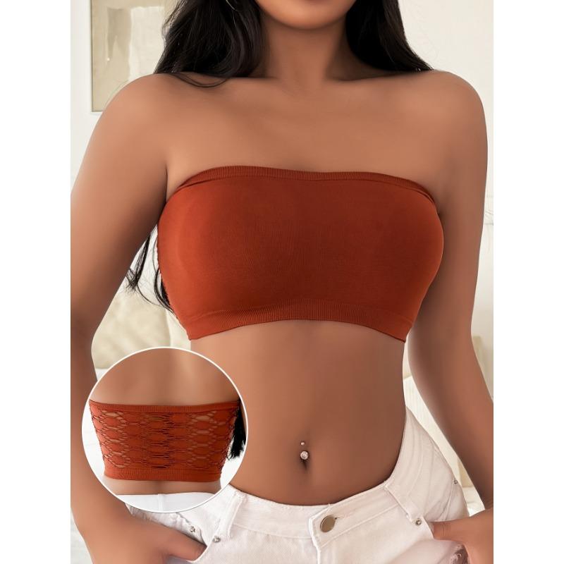 Mesh Hollow Summer Strapless Wrap Bra